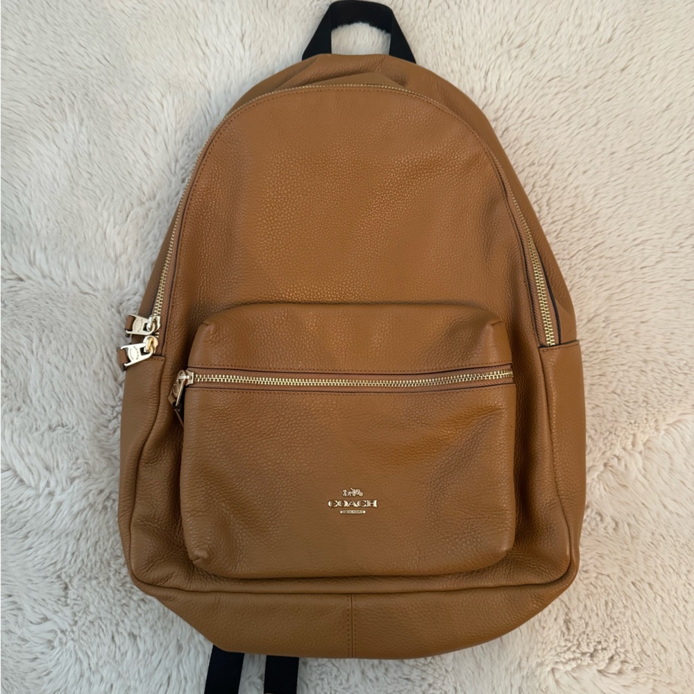 Coach Tan Leather Backpack